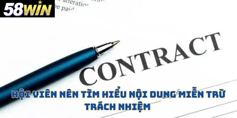 Nội dung miễn trừ trách nhiệm rất quan trọng